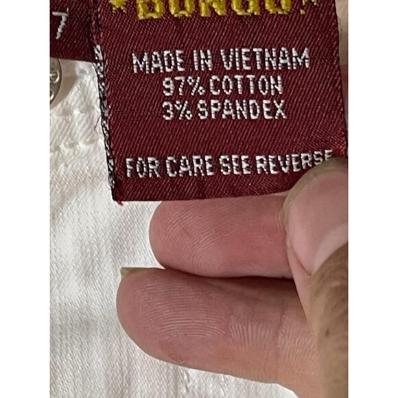 Bongo off white capris short pants jeans size 7 waist 32" length 39" READ - Picture 4 of 12